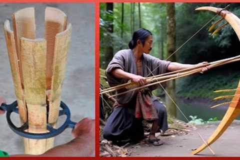Master Woodworker Makes Arrows &amp; Bow from Bamboo | Japanese Joinery @woodenren