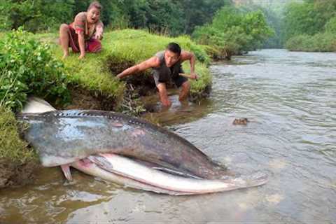 Top 10 Video Wild Fishing Amazing Fish Trap, 100 Days Survival - Catch Many Fish Good Cooking