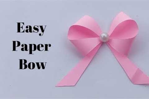 How To Make Bow Out Of Paper || Easy Paper Bow