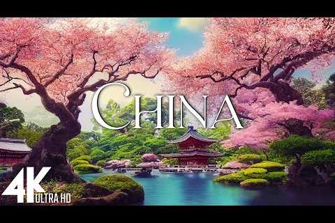 FLYING OVER CHINA (4K Video UHD) - Scenic Relaxation Film With Inspiring Music