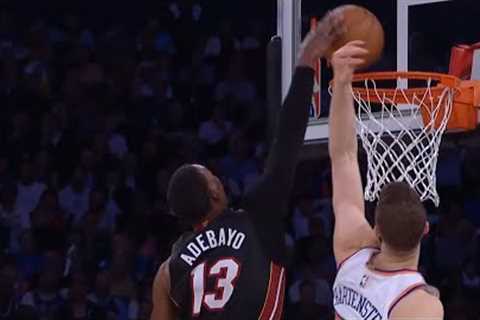 Bam Adebayo filthy putback poster dunk on Isaiah Hartenstein in Game 5 😱