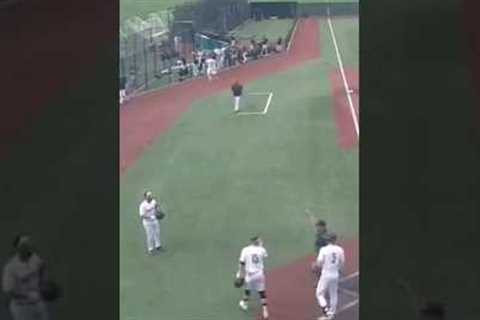#Minnesota college baseball player ejected over wild bat flip after home run #shorts