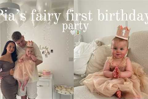 Pias fairy first birthday party, birthday smash &amp; opening gifts🧚‍♀️🤍🌸 - Zel and Ben