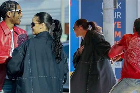 Rihanna and Asap Rocky shopping in LA while being super playful! True Love indeed ❤️