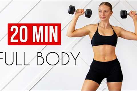 20 MIN FULL BODY TONING &amp; STRENGTH (Total Body Workout At Home)