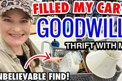 A full cart! Home decor THRIFT SHOPPING AT GOODWILL * Let’s thrift &amp; I’ll share my HUGE haul!