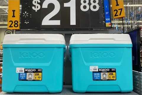 Grab a Walmart cooler for this brilliant porch idea!