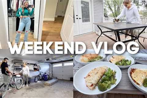 PRODUCTIVE WEEKEND VLOG: garage cleanup, home diy projects, cooking &amp; GRWM