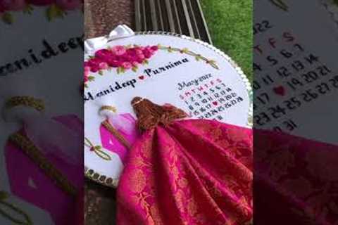 Pretty embroidery hoop 😍 Best wedding gift idea || Marriage date || Couple gifts