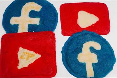 How to make Social Media Pancake Art - youtube, Facebook