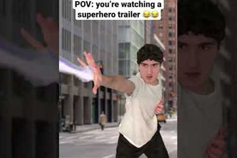 Superhero movie trailers be like #shorts #funny #comedy