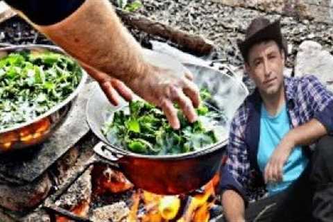 Best Traditional Food Cooked in The Village From Nettles With Trout Fish!