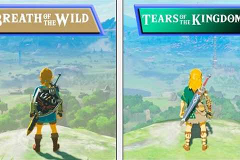 Zelda Tears of the Kingdom VS Breath of the Wild | Graphics &amp; Framerate Comparison | Tech Review