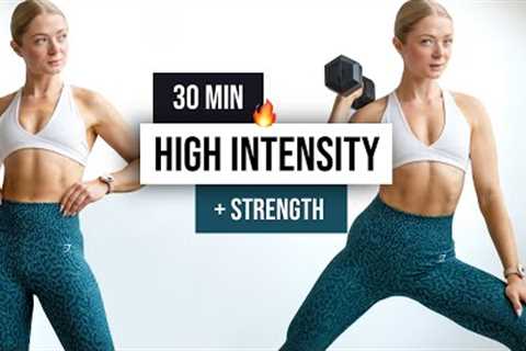 30 MIN Full Body Sweaty STRENGTH and CARDIO HIIT Workout - With Weights, Home Workout, No Repeats