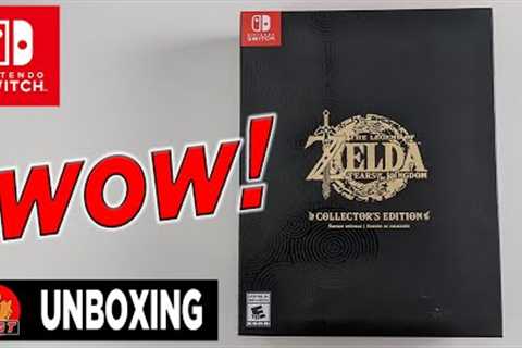 UNBOXING The Legend Of Zelda Tears Of The Kingdom Collector's Edition | Nintendo Switch UNBOXING