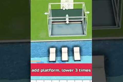 The Sims 4 Pool and landscaping ideas #shorts #short