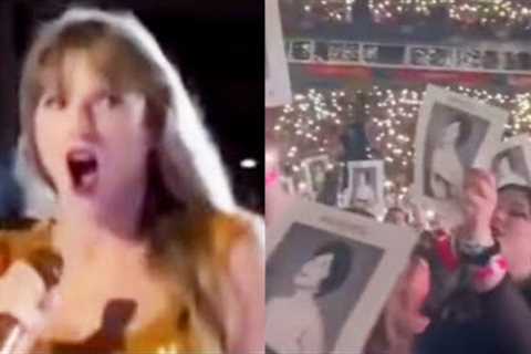 Taylor Swift REACTS to her grandma pictures at The Eras Tour