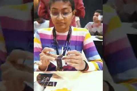 Students made a model of the James Webb telescope at Gujarat Science City.