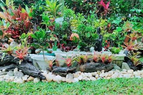 NEW AMAZING GARDEN LANDSCAPING DESIGN WITH NO COST//UNUSUAL IDEAS USING RIVER  ROCKS