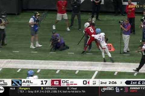 XFL PLAYER HITS CAMERA MAN