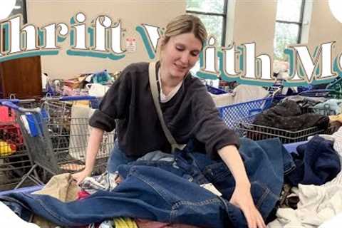 THRIFT WITH ME at the Goodwill Outlet aka THE BINS - I got an entire Vintage wardrobe for CHEAP
