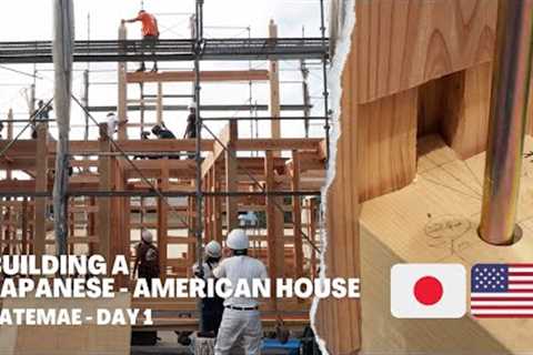 Building a Japanese - American House - Tatemae Day 1 - Timber framing with Japanese Joinery
