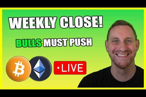 BITCOIN WEEKLY CLOSE, BULLS MUST MAKE PUSH!