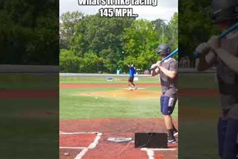 Would You Face 145MPH Pitches for $100? #shorts #baseball