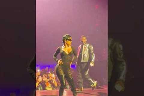 Teyana Taylor Surprise Appearance at Usher Concert In Las Vegas #shorts #usher #teyanataylor