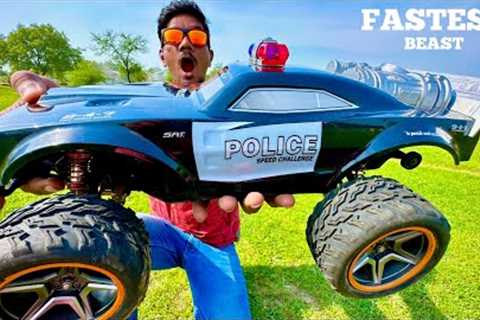 RC Fastest Beast Monster Police Car Vs DJ Car Unboxing &amp; Fight - Chatpat toy tv