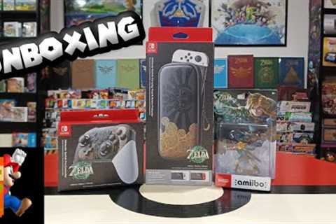 Unboxing Zelda: Tears of the Kingdom Pro Controller, Amiibo and Carrying Case