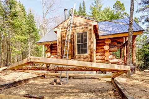 Building a Timber Frame Outdoor Kitchen Connected to My Off Grid Log Cabin, Episode 2