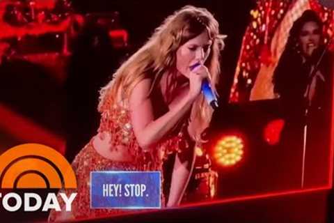 Taylor Swift defends fan from security — midconcert!