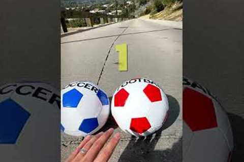 Which Ball Will Win In A Race? Soccer vs Football