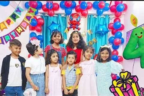 Vansh's 4th Birthday Celebration | Spiderman Birthday Theme For Boy #viralvideo #birthday