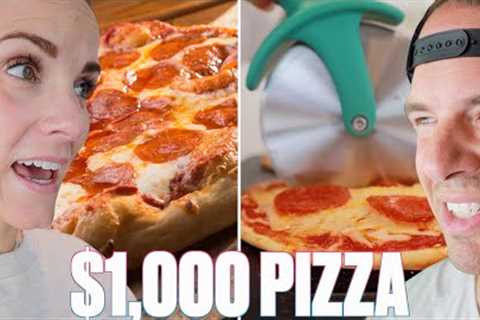 THE MOST EXPENSIVE PIZZA WE'VE EVER HAD | $1,000 PIZZA VS $1 COSTCO PIZZA IN NEW YORK CITY