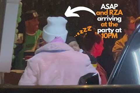 When you're the coolest baby in the block, the party doesn't start till 10 PM! #rihanna #asaprocky