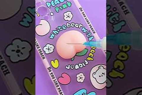 💉🍑 do you like peach ?😜 #shorts #tonniartandcraft #youtubeshorts #satisfying #art