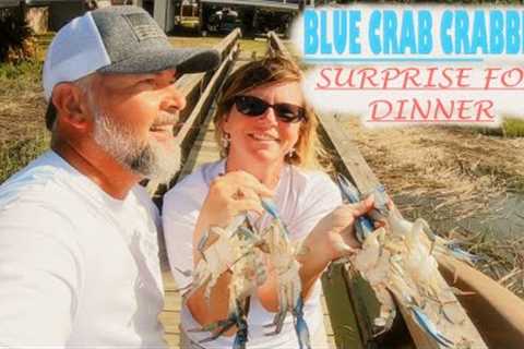 Blue Crab Crabbing Two Ring Baskets (catch, clean, cook, extra dinner surprise) We're So Lucky