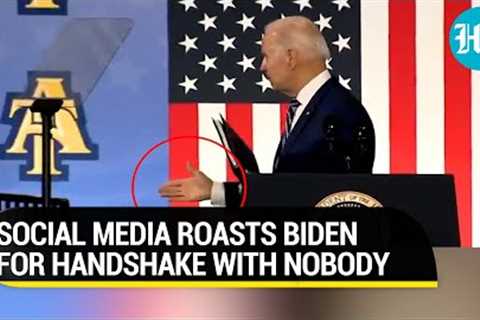 Joe Biden's awkward handshake in 'thin air' goes viral; Twitter users have a field day