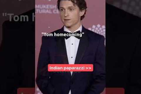 Tom Holland, Gigi, and Zendaya Caught in Hilarious Indian Paparazzi Moments 🥺😂 || #tom #shorts