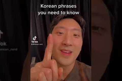 Essential Korean phrases you need to know before visiting Korea✈️🇰🇷