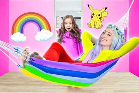 DAD BUILT RAINBOW SECRET ROOM FOR ME!
