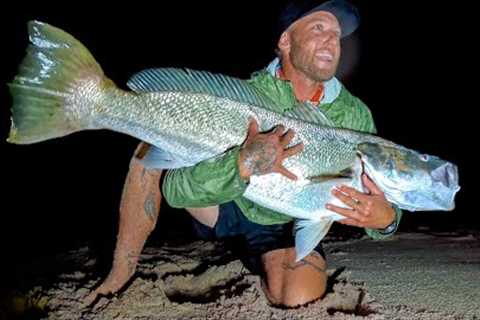 SOLO CAMPING - FIRE COOKING - CATCHING MONSTER FISH