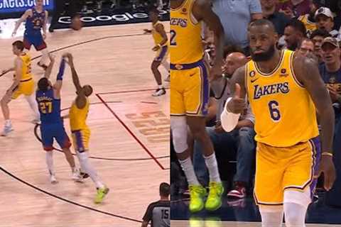 LeBron James gives Jamal Murray a thumbs up after hitting crazy shot in his face 😂