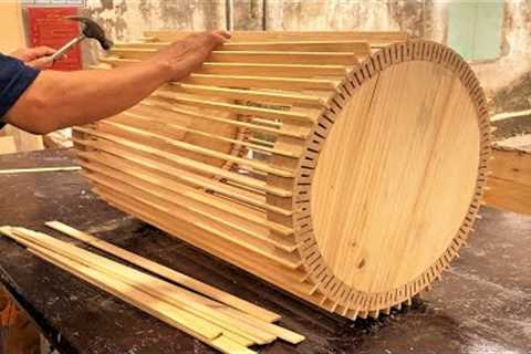 Woodworking Crafts Hands Always Creative Wonderful // Beautiful Table Design Ideas From Strips Wood