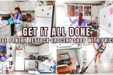 HUGE PANTRY RESTOCK GET IT ALL DONE SINGLE WIDE MOBILE HOME LIVING BUDGET GROCERY HAUL MEAL PLAN
