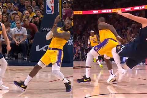 LeBron James and Nikola Jokic exchange flops on each other in Game 2 😂