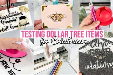 TESTING DOLLAR TREE CRAFTING &amp; CRICUT DUPES | WHICH ONES WILL SAVE YOU $$ AND WHICH ONES WORK