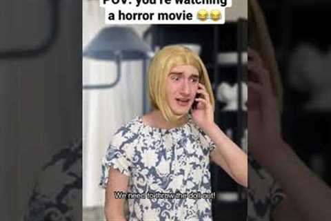 Horror movie trailers be like #shorts #funny #comedy